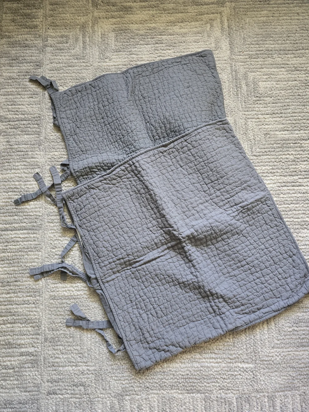 Pottery Barn set of 2 pickstitch cotton euro shams in gray